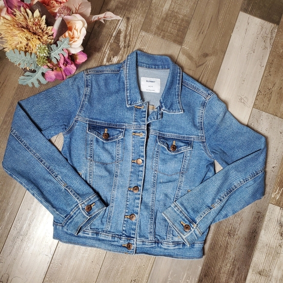 Old Navy Blue Classic Jean Jacket Girls Size XL 14 EUC - Picture 11 of 16